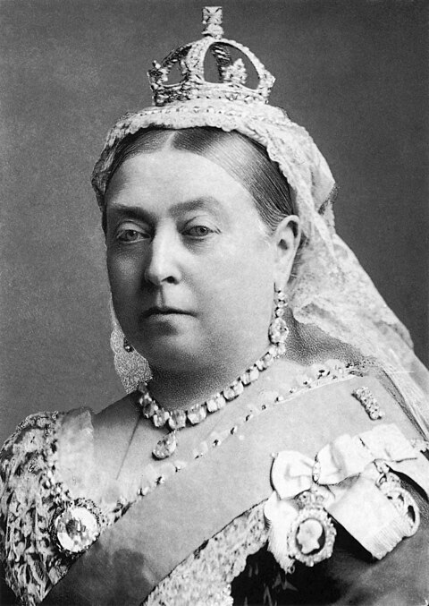 Portrait of Queen Victoria at her Golden Jubilee, wearing the Sovereign's badge of the Order