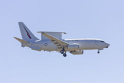 RAAF (A30-003) Boeing E-7A Wedgetail aerial display at the 2015 Warbirds Downunder Airshow at Temora.jpg