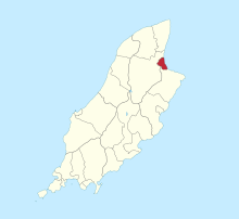 Ramsey, Isle of Man, the site of Mooragh Camp Ramsey in Isle of Man.svg