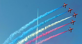 The Red Arrows mid-display