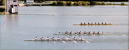 Finish line at the Royal Canadian Henley Regatta Regattafinish.jpg