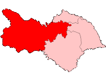 Richmond, 1918-1948, shown within the North Riding of Yorkshire. RichmondConstituency1918.gif