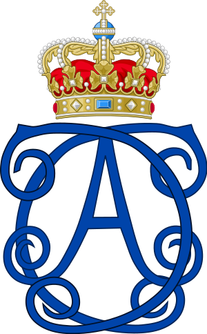 Royal Monogram of Queen Charlotte Amalie of Denmark.
