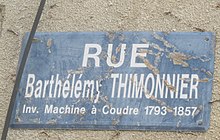 rue Barthélemy Thimonnier