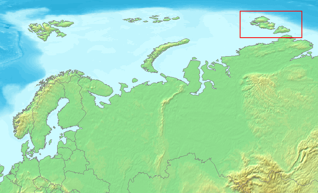 Localización de las Islas Sévernaya Zemlyá