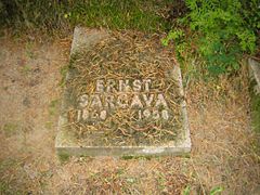 Grave of Ernst Särgava at Metsakalmistu Cemetery