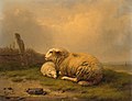 Resting sheep with lamb (1840) by Eugène Joseph Verboeckhoven