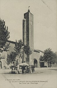 La tour de l'horloge : carte postale (1re moitié du XXe siècle).