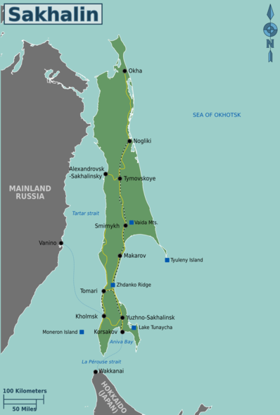 萨哈林岛地图