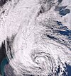 ハリケーン「サンディー」の衛星写真（2012年10月28日17:50(UTC)）