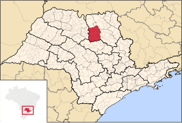 Ligging van de Braziliaanse microregio Jaboticabal in São Paulo