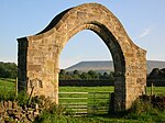 A gateway reconstructed in 1962. Sawley Abbey.jpg