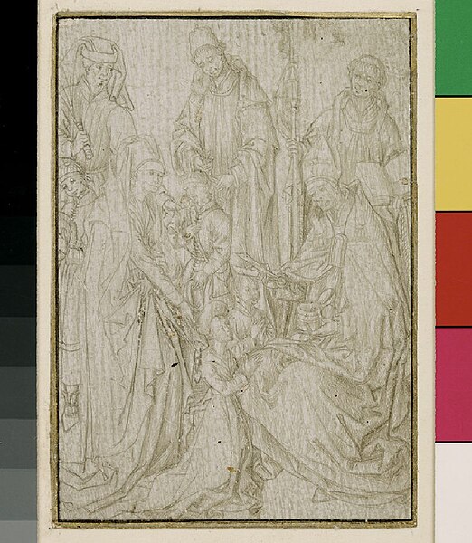 File:School of Rogier van der Weyden - Recto Confirmation and Conferring of Minor Orders, WA1863.221.jpg