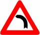 Sharp left curve