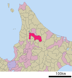 Lokasi Shibetsu di Hokkaido (Subprefektur Kamikawa)