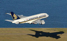 Singapore Airlines Airbus A380 at Sydney Airport room added.jpg