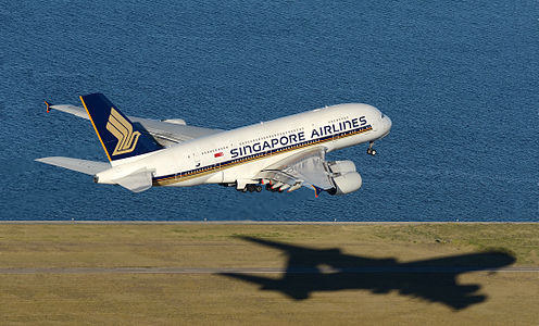 Singapore Airlines Airbus A380 at Sydney Airport