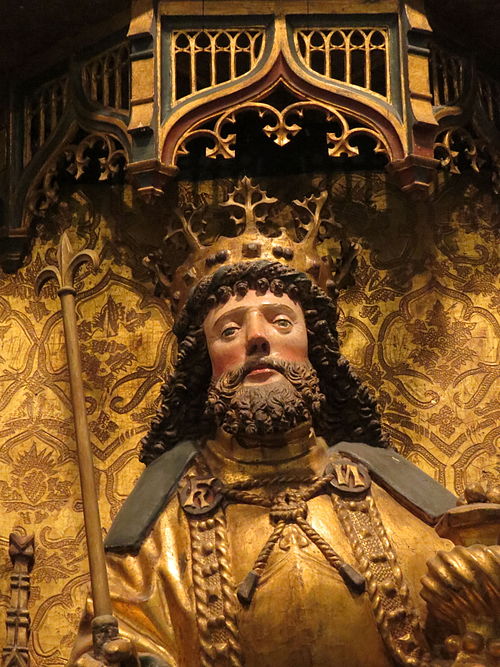 Statue of Saint Canute at St. Peter's Church, Næstved