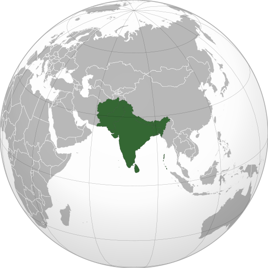 File:South Asia (orthographic projection) without national boundaries.svg