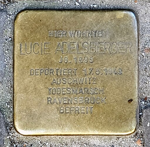 Stolperstein Bleibtreustr 17 (Charl) Lucie Adelsberger