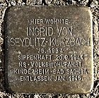 Stolperstein für Ingrid von Seydlitz-Kurzbach