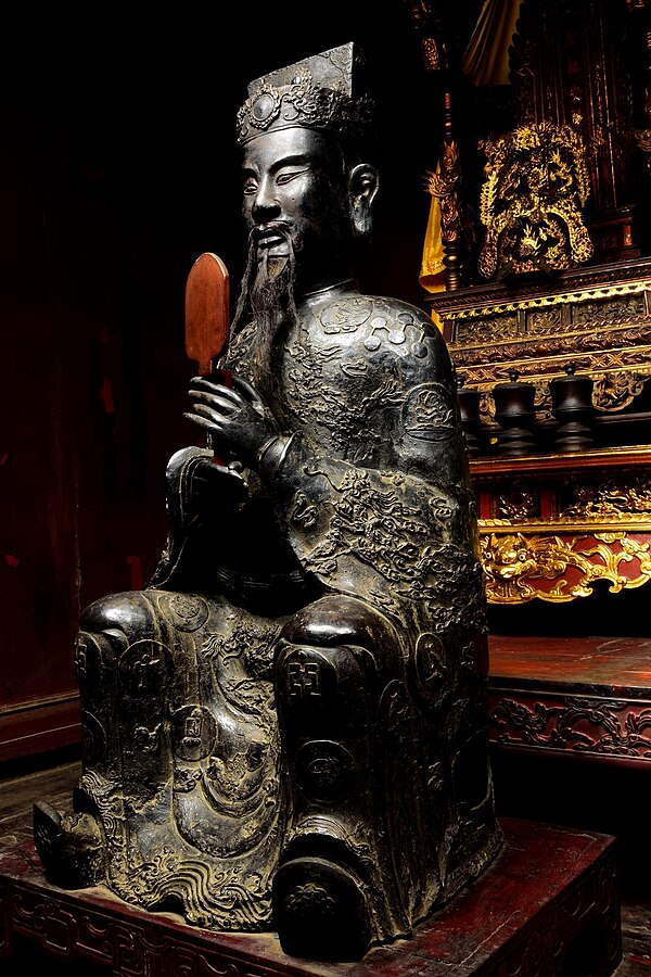 King An Dương Vương statue at Cổ Loa Temple, Đông Anh, Hanoi