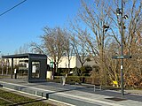 La station "Traité de Rome" de la ligne 12 Express du tramway d'Île-de-France