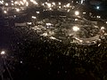 Tahrir Square at night on 9 Februar 2011