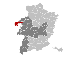 Ligging van Tessenderlo in die provinsie Limburg