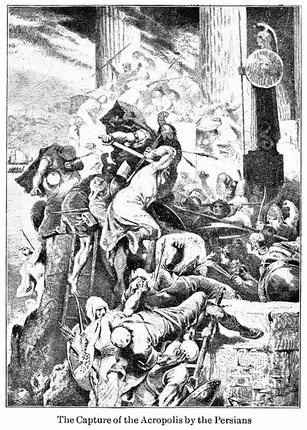 The Capture of the Acropolis and the destruction of Athens by the Achaemenids, following the battle of Thermopylae.