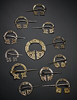 The Pictish penannular silver brooches in the hoard from St Ninian's Isle, Shetland.jpg