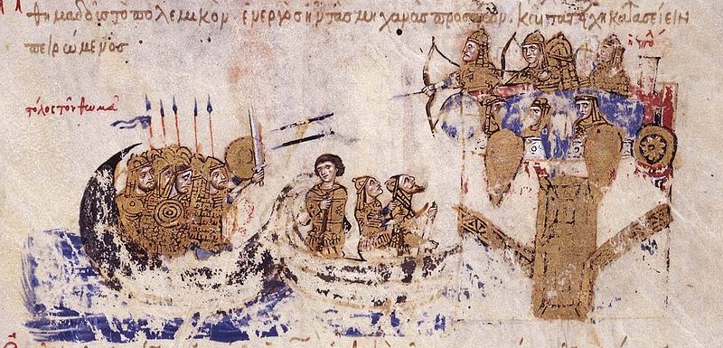 File:The fleet of Thomas is beaten back from the sea walls of Constantinople.jpg