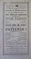 English: Playbill for the Theatre Royal, Jersey, 1882: D'Oyly Carte's opera company in "Patience" - August 17-19