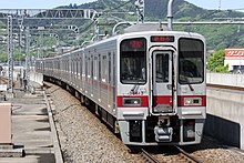 Six-car set 31613 on a Nikko Line service in May 2012 Tobu 30000 31613 Tochigi 20120505.jpg