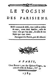 Le tocsin des Parisiens