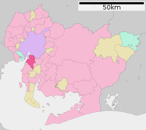 Poziția localității Tōkai