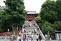 De grote trap van Tsurugaoka Hachiman-gū. Minamoto no Sanetomo werd hier het slachtoffer van een moordaanslag in 1219