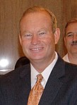 US Navy 070605-N-8497H-031 Director of Global Operations (J3) United States Strategic Command, Rear Adm. Doug McClain receives the Proclamation from Mayor Mick Cornett, declaring June 1-10 Oklahoma Navy week (cropped).jpg