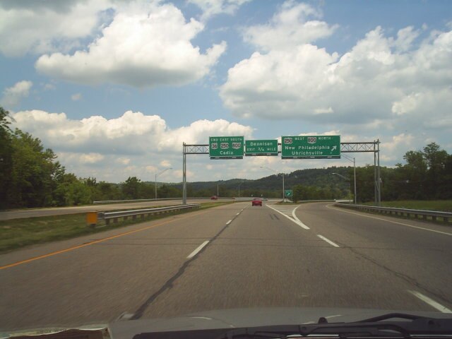 Eastern terminus of US 36 in Uhrichsville, OH