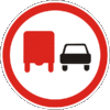 No overtaking by trucks/heavy goods vehicles