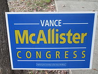 McAllister campaign sign Vance McAllister campaign poster, 2013 IMG 8364.JPG