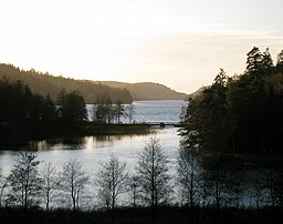 Sjön sedd mot väster från Kalvshult