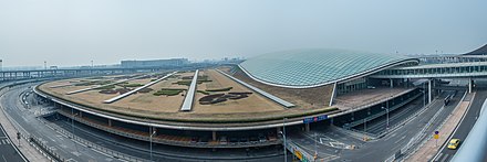 Flight view of Beijing Capital International Airport