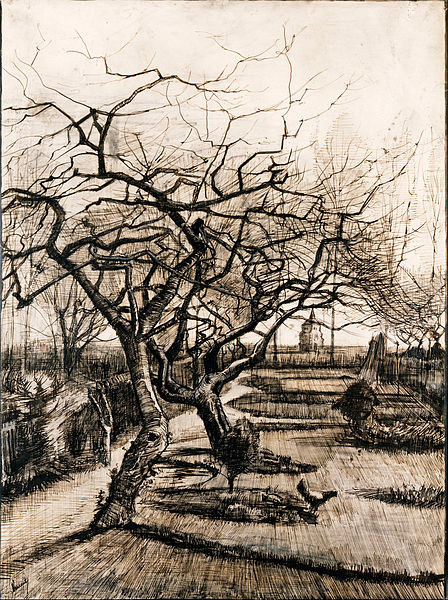 File:Vincent van Gogh - The Parsonage Garden at Nuenen in Winter - Google Art Project.jpg