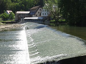 Streich damm och kraftverk Bad Niedernau