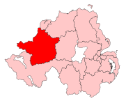 The West Tyrone Parliamentary and Assembly constituency, in which Artigarvan lies. WestTyroneConstituency.svg