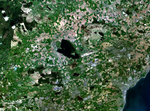 Satellitfoto av Loch Leven med omgivningar
