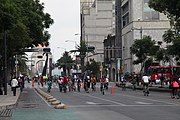 English: Car-free Sunday near Alameda Central, Wikimania 2015