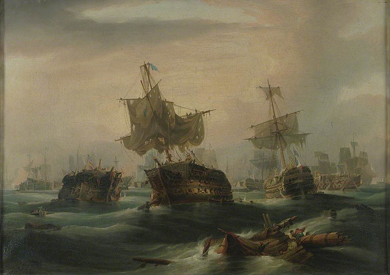 File:William John Huggins (1781-1845) - The Battle of Trafalgar, 21 October 1805, Position of the Fleets at 4.30pm - BHC0542 - Royal Museums Greenwich.jpg