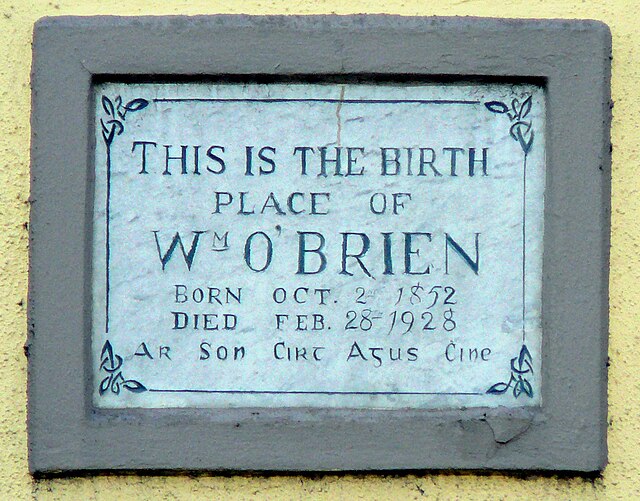 Birthplace plaque, Thomas Davis Street, Mallow, County Cork